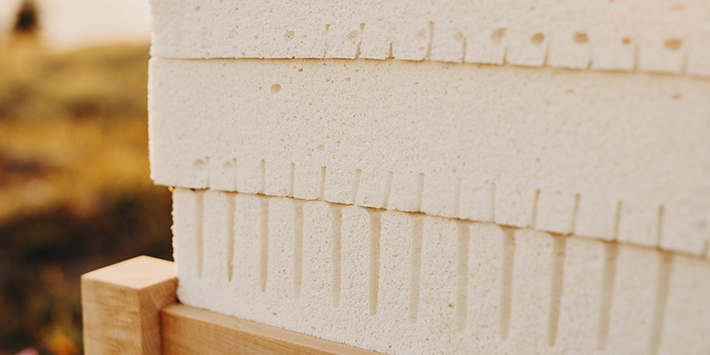 Natural latex layers from a Savvy Rest organic mattress.
