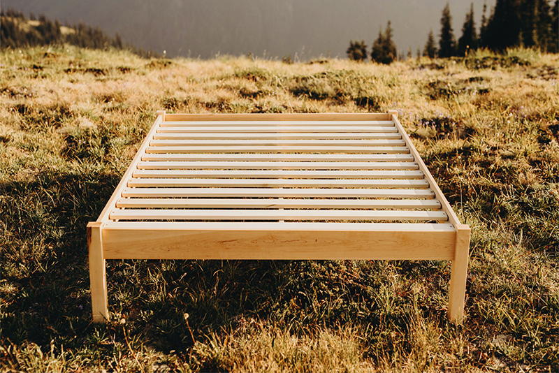 Natural Platform Bed Frame Zero Voc, Savvy Rest Bed Frame
