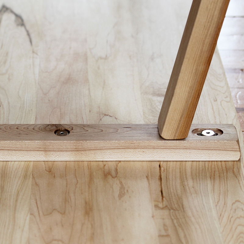 natural hardwood indoor bench