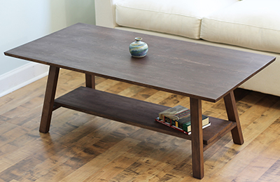 natural hardwood coffee table
