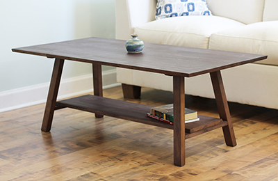 natural hardwood coffee table