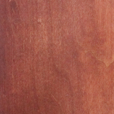 zero-VOC mahogany finish