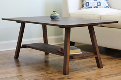 natural hardwood coffee table