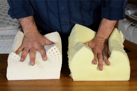 memory foam vs natural latex