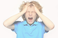 Frustrated teenager