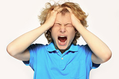 Frustrated teenager