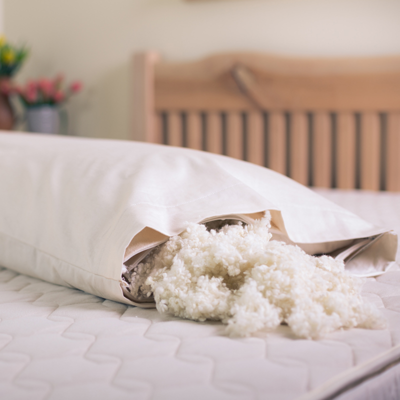 natural wool body pillow