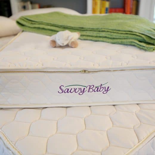 Organic crib mattress with natural latex