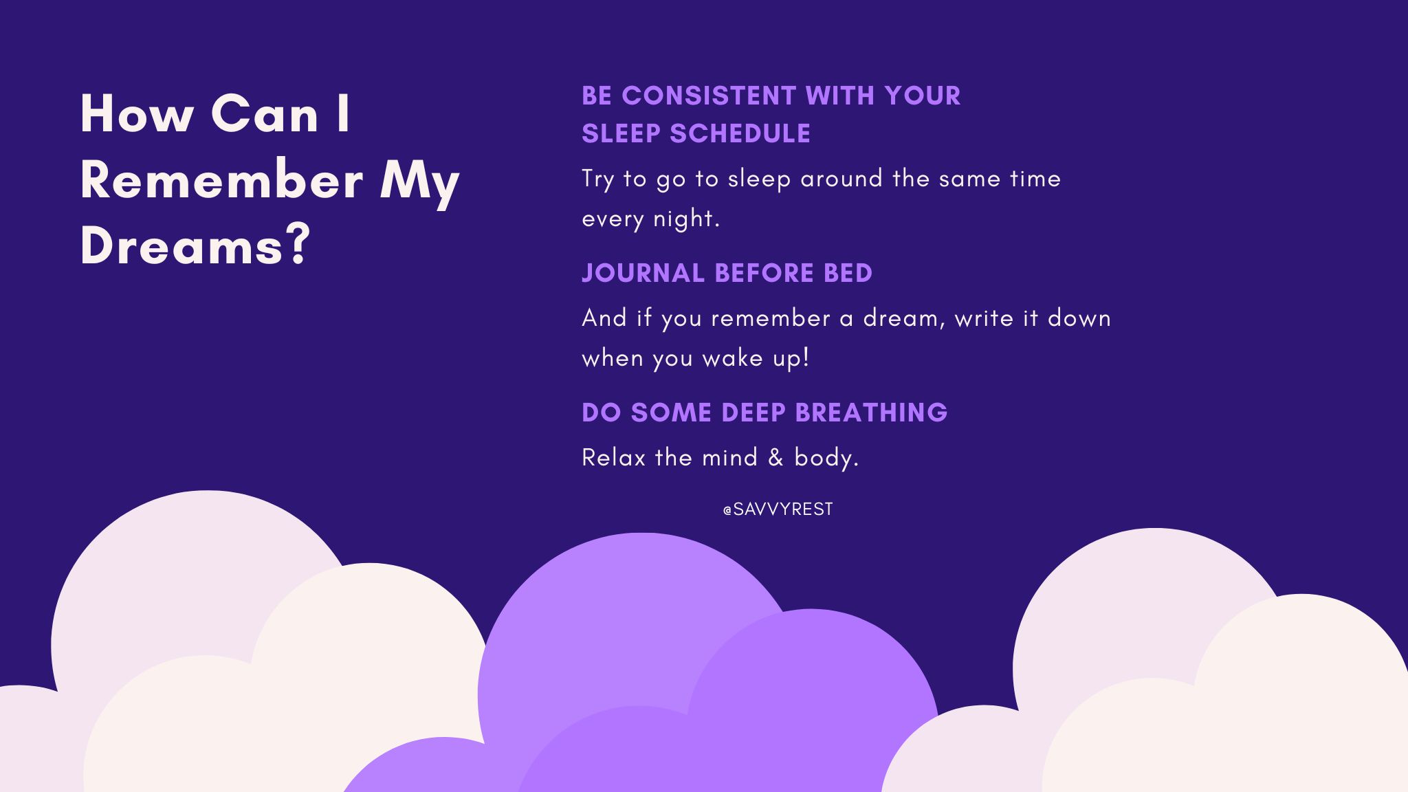 Why Don’t I Dream