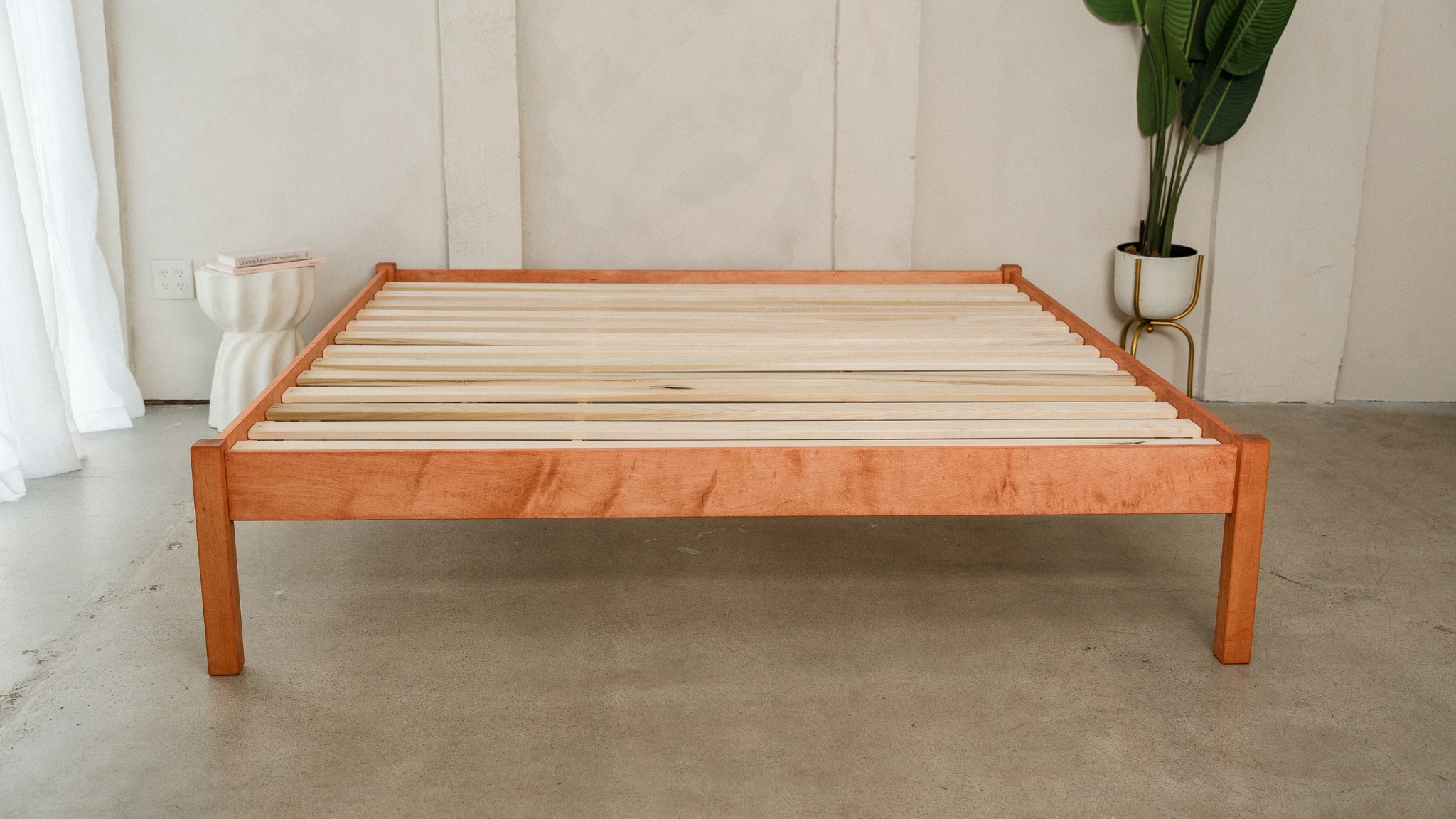 Afton natural platform bed by Savvy Rest