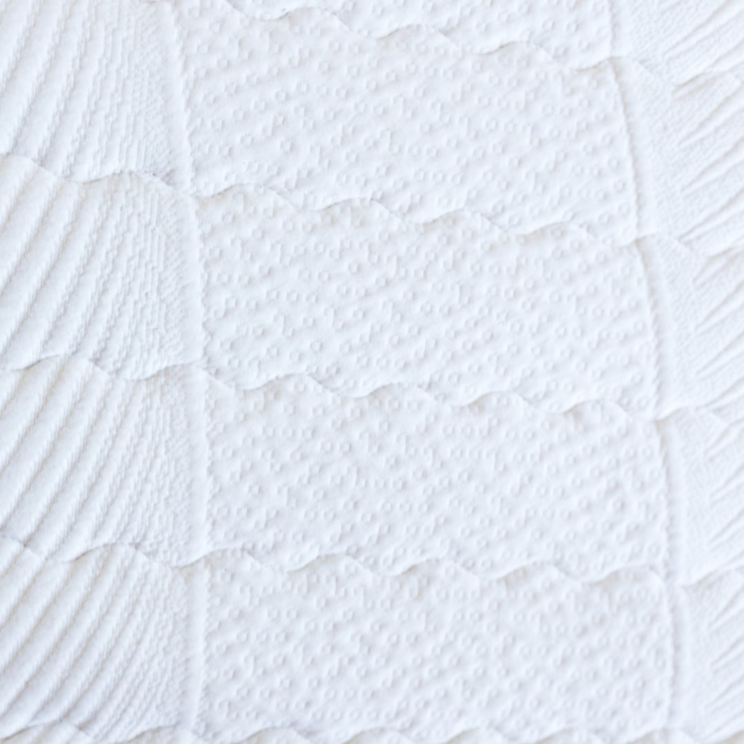 Organic cotton mattress casing.
